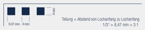 Drahtbindung: 3:1 -Teilung, 34 Ringe